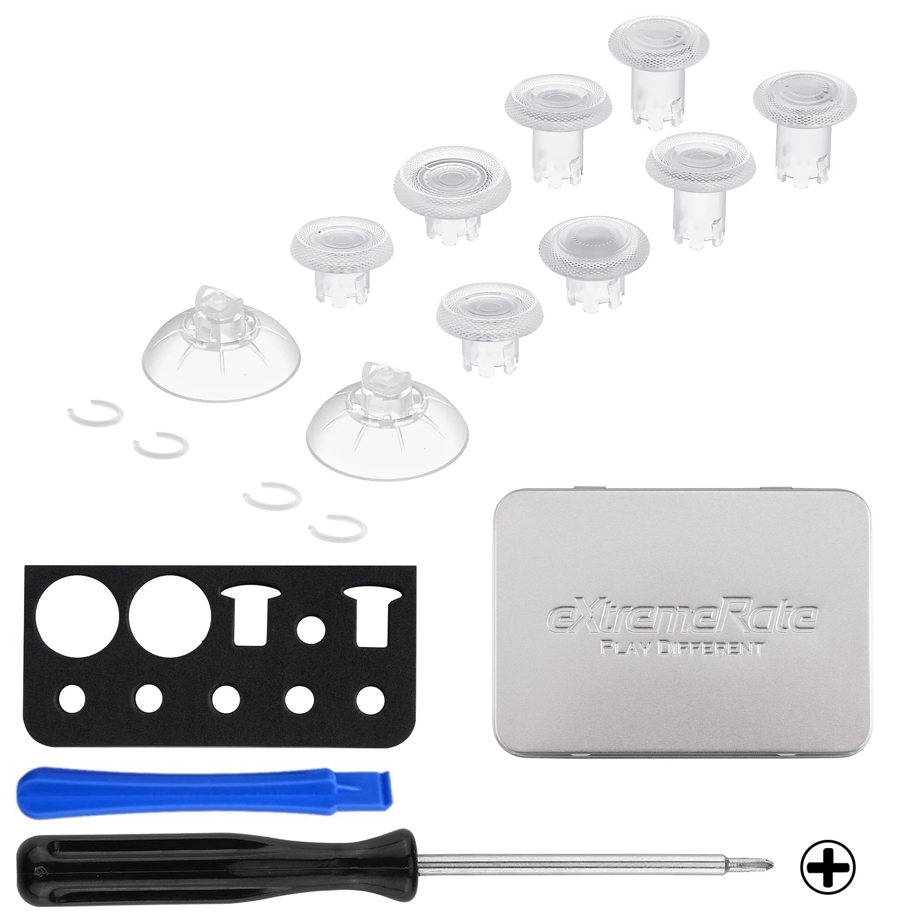 eXtremeRate ThumbsGear V3 Interchangeable Ergonomic Thumbsticks for ps5 Controller, Replacement Analog Thumb Sticks for ps4