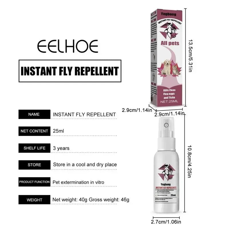 Dog Lice Spray Care Fleas And Tick Spray  Dogs Cats Fleas Treatments  Fleas Killers Pet Soothing Grooming Spray