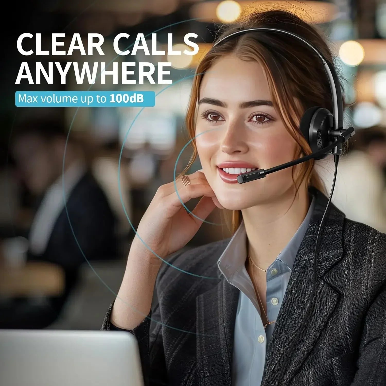 Acer HW03 USB Headset with MIC for PC Wired Headset with Mic for Office Remote Work Call Center Comfortable Design for Long Wear