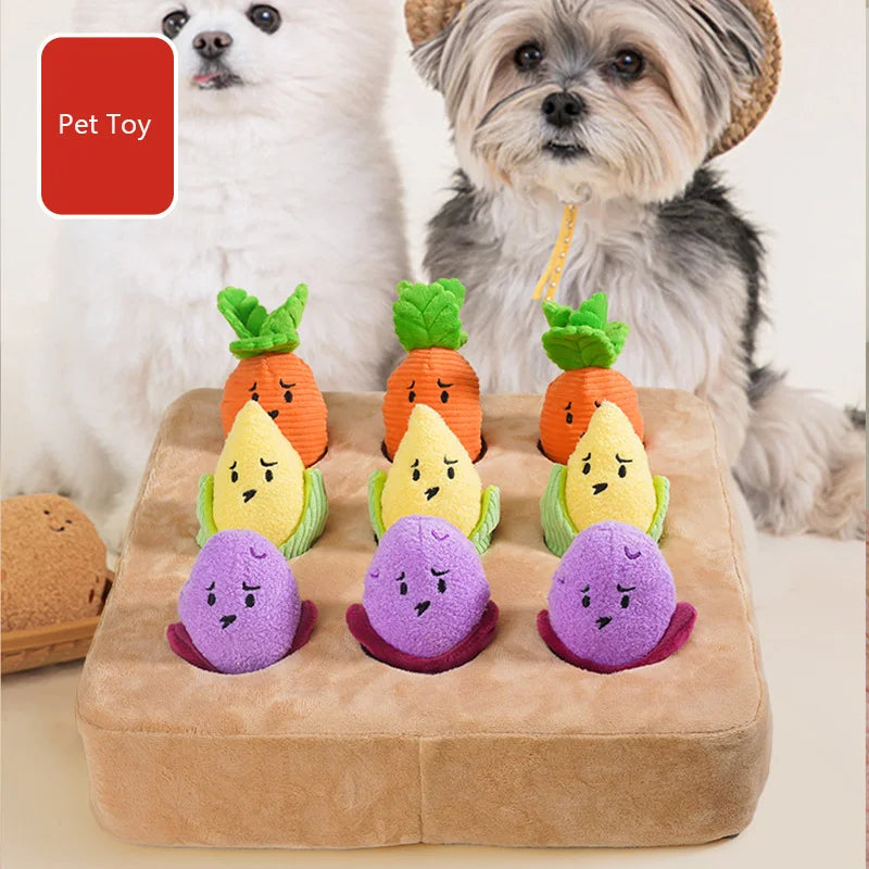 Dog Interactive Toys Small Vegetable Garden Pet Snuffle Toy Dog Puzzle Feeder Toys with Hidden Treats Pet Stress Relief