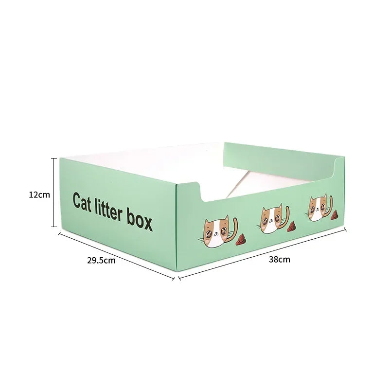Disposable Portable Cat Litter Box Foldable Waterproof Large Space Groove Design Home Travel Cat dog Toilet Pet supplies