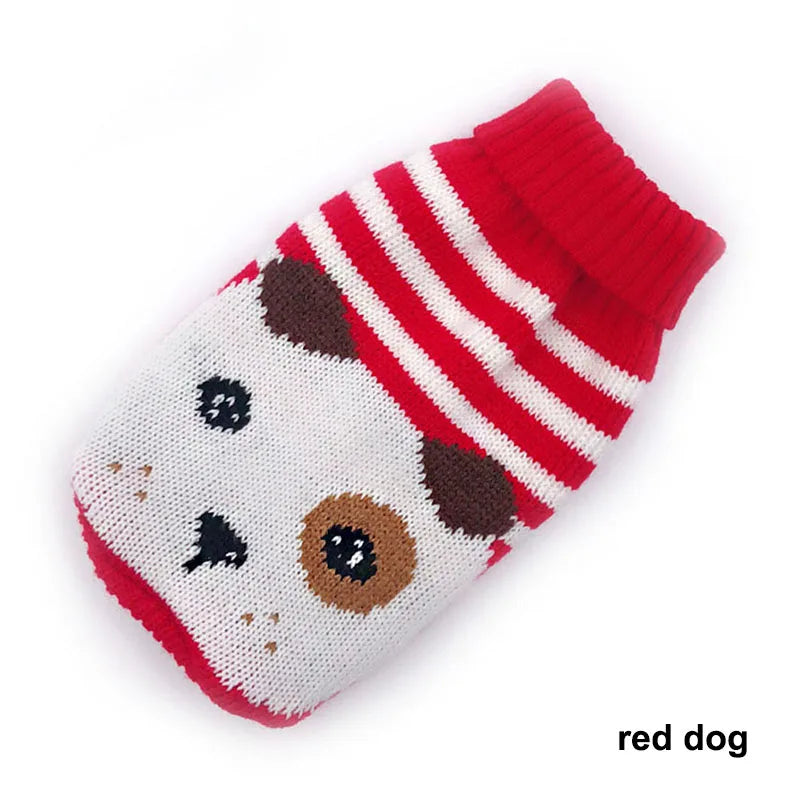 Warm Pet Clothes for Cats Small Dog Sweater Hoodies Coat Winter Pet Knitted Clothing for Dogs Chihuahua Cartoon Costume Apparels