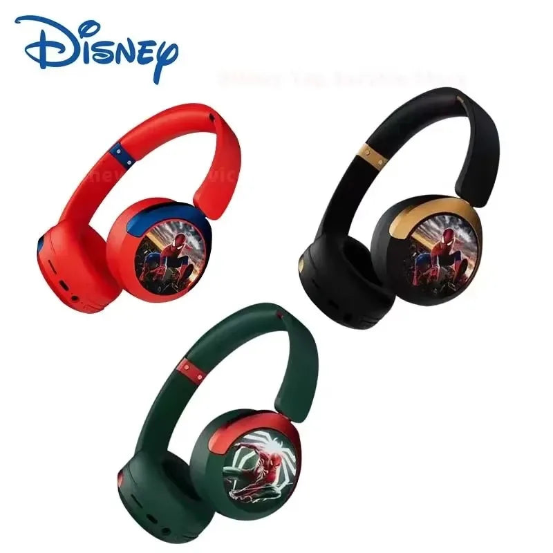 Disney Earphones Bluetooth Foldable Wireless Headsets Spider Man HIFI Stereo Sound Headphone for Marvel Kids Anime Cartoon KA506