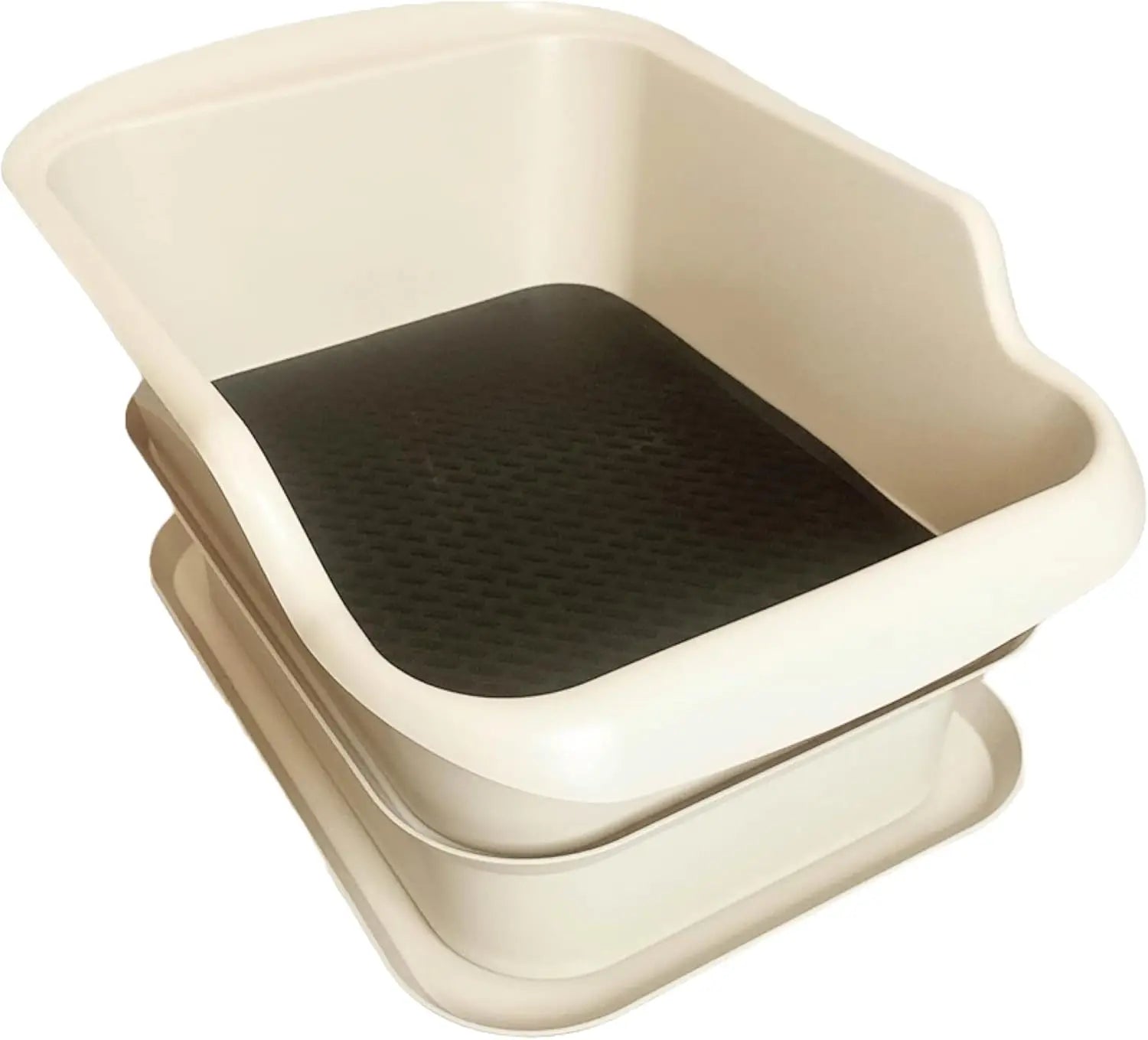 Cat Sifting Litter Box for Pine Pellets with Sifter Pan & Extra-Large 7-Day Waste Storage Tray, Sifting Cat Litter Box -Sturdy