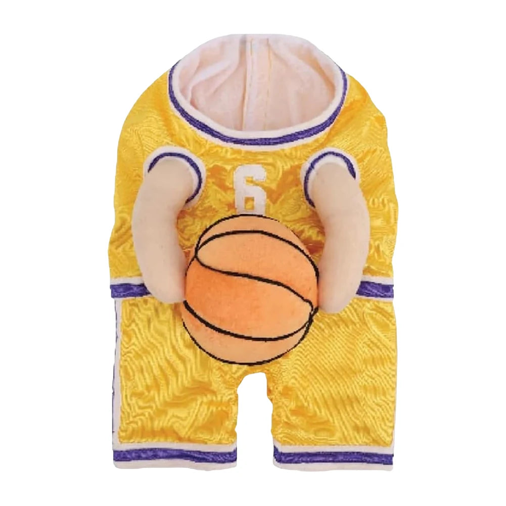 Dog Basketball Player Costume with Ball Dog Basketball Costume Funny Dress Up Sports Outfit for Halloween