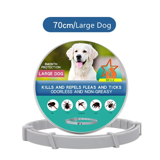 Anti Flea Ticks Collar for Dogs & Cats - Repellent Pet Collar against Fleas, Ticks, and Mosquitoes - Large Dog & Puppy Accessori