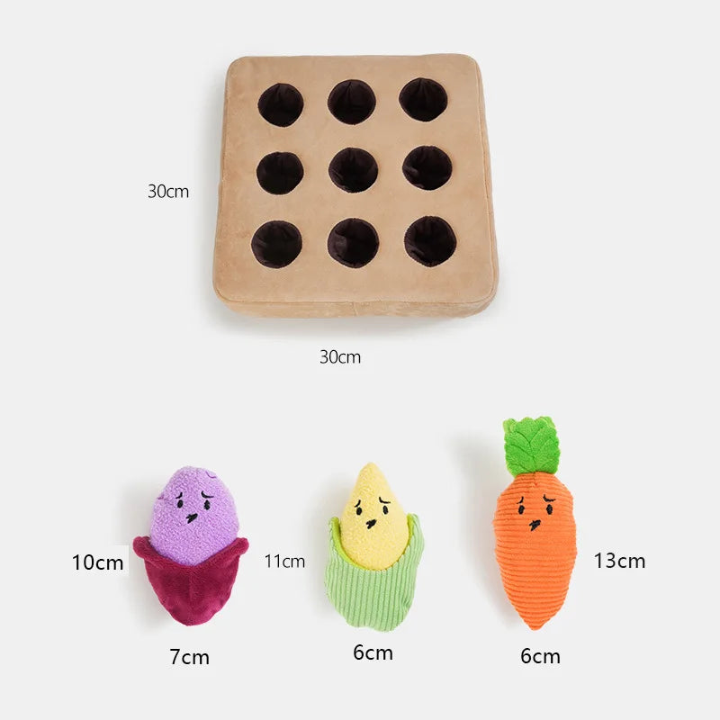 Dog Interactive Toys Small Vegetable Garden Pet Snuffle Toy Dog Puzzle Feeder Toys with Hidden Treats Pet Stress Relief