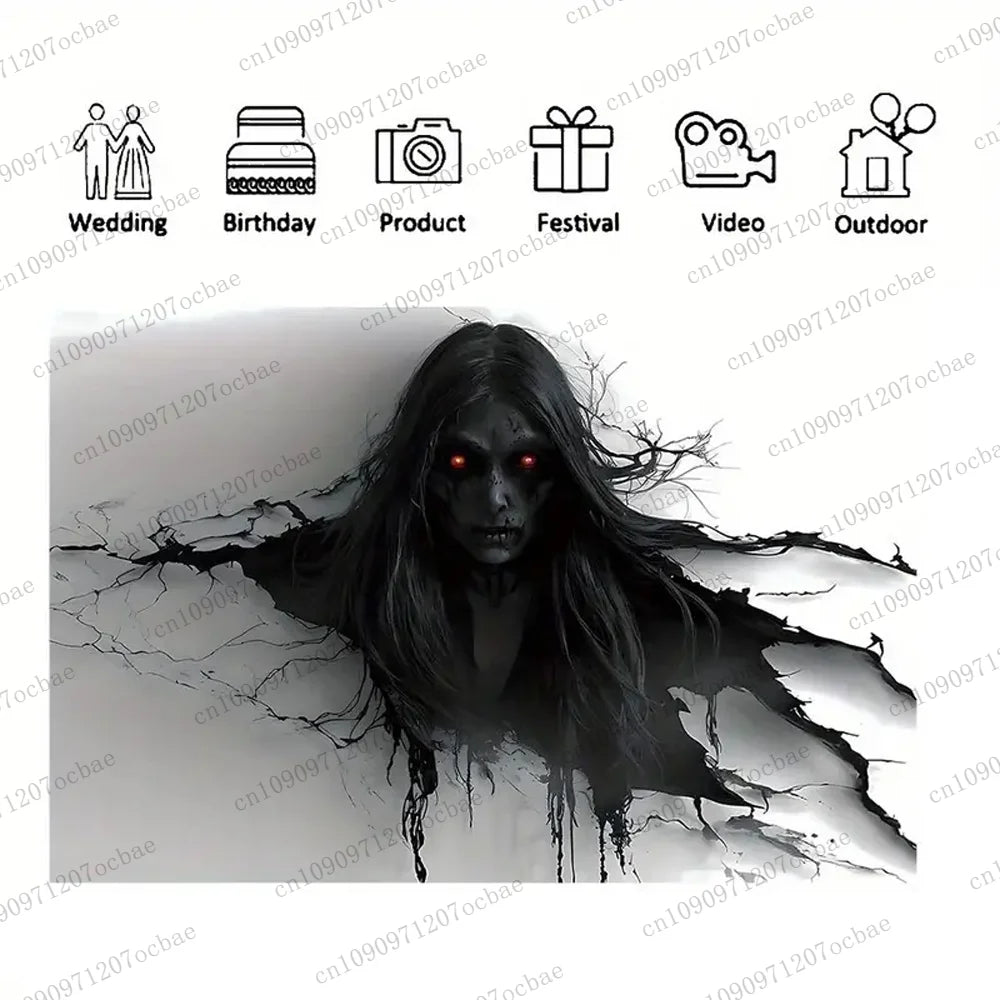 Halloween Zombie Horror 3D Printing Halloween Tapestry Backdrop Party Home Wall Decoration Perfect For Haunted House Themes