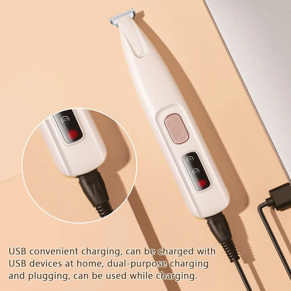Portable Dog Paw Trimmer with Led Light Rechargeable Cordless Nail Grinder Shaver for Cats And Other Pets Nail Grooming Tools