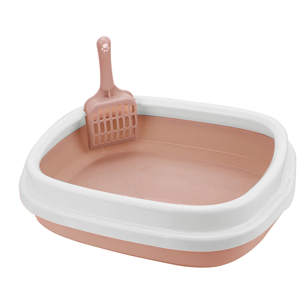Excrement Training Sand Litter Box Anti-Splash Dog Toilet Cat Dog Tray with Scoop 1 Set Pet Toilet Bedpan Cat Litter Box
