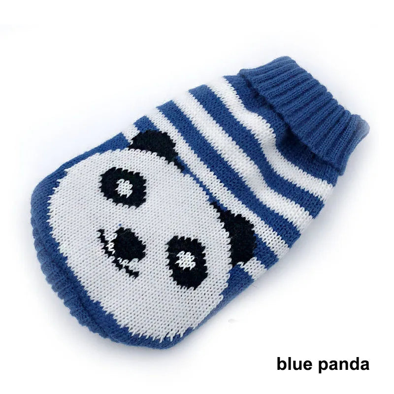 Warm Pet Clothes for Cats Small Dog Sweater Hoodies Coat Winter Pet Knitted Clothing for Dogs Chihuahua Cartoon Costume Apparels